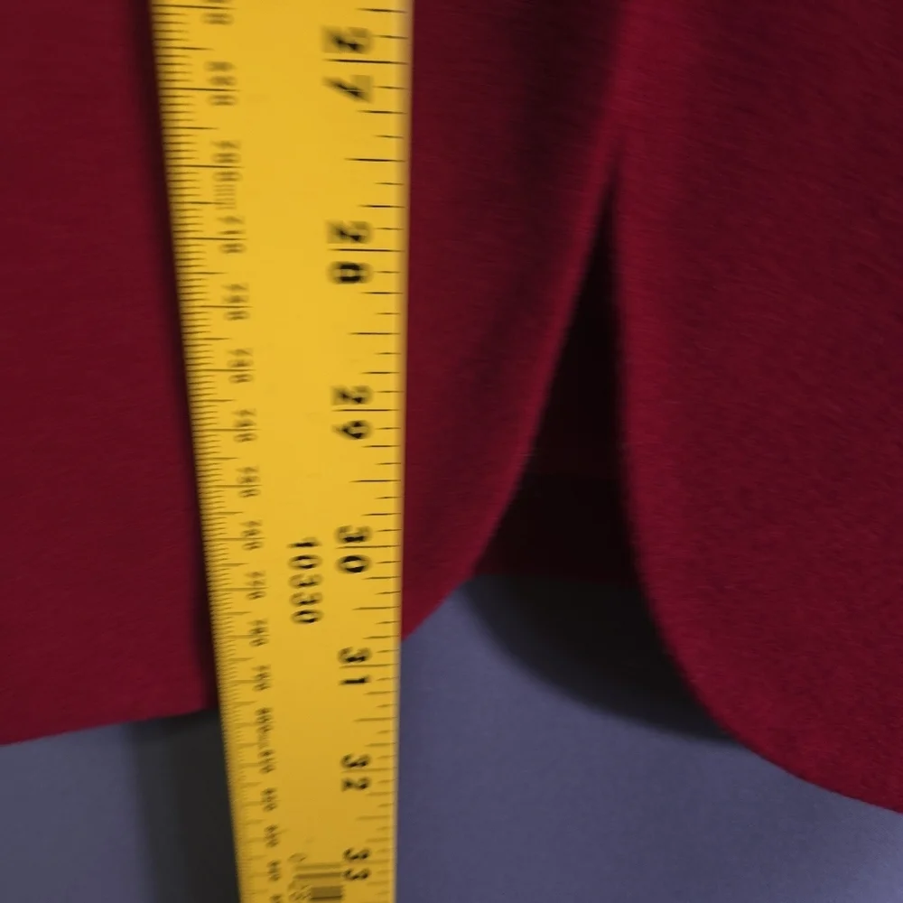 Precious Fibers Wool Cashmere Blend Blazer Red Size Large Festive‎ Old Money